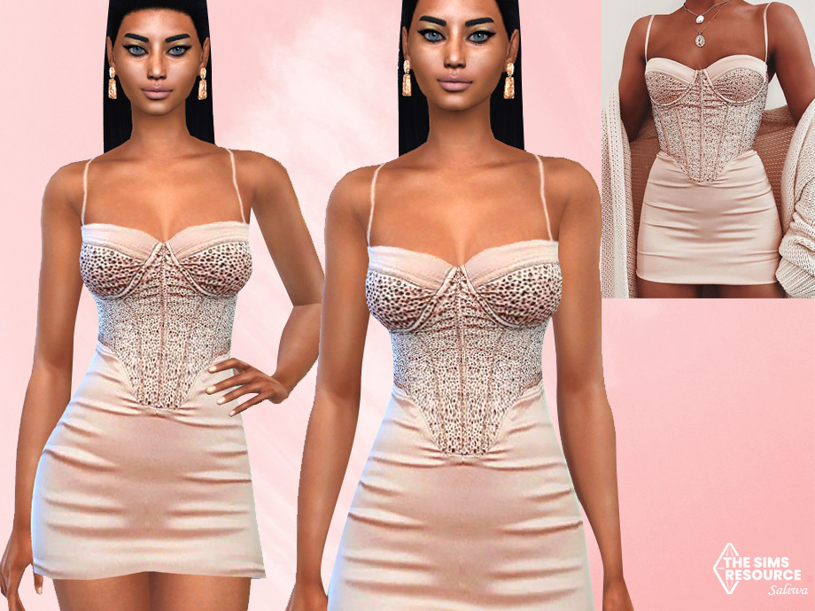 The Sims Resource | Elegant Sateen Formal Dress