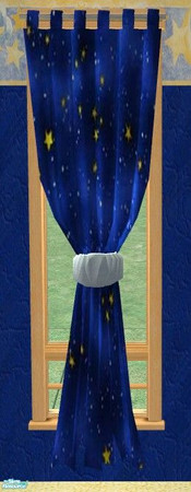 Sims 2 — Starry Nights Bedroom - Curtain by Riverwillows — A great bedroom, suitable for child or teen. Comes with