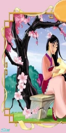 Sims 2 — Mulan Set Kids Bedroom - Mulan Left Wallpaper by aaaaaaac — 