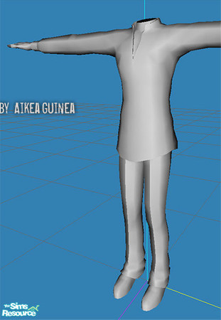 Sims 2 — Silk Shirt with Bootcut Pants for Adult Males - Mesh AG94 by aikea_guinea — Base game compatible.