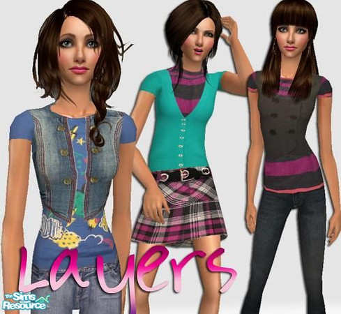 Sims 2 — Layered Up Set by pretty_baby — 3 Teen Outfits. completely different. Only they have something layered. i hope