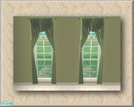 Sims 2 — TC68 Soft Green Kitchen Curtains 1 by jlk2400 — Part of my TC68 Soft Green Kitchen Set.