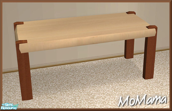 Sims 2 — NK Broadbent DR Inverse Recolor - Table Recolor Inverse by MoMama — Dining table with Swiss Pearwood legs and