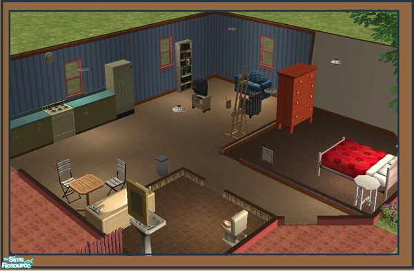 Sims 2 — 3 Development Way  by mianatw1 — Comfy starter living for the single Sim or the excited new Sim couple. This