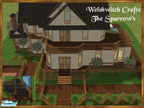 Sims 2 — The Sparrows by WelshWitch — Beautiful country home with landscaped gardens. Comes complete with