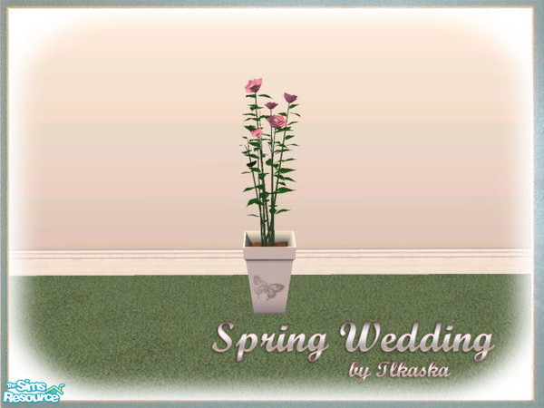 Sims 2 — Spring Wedding - Pot by tlkaska — This soft pink and green set was designed to match the \"Spring
