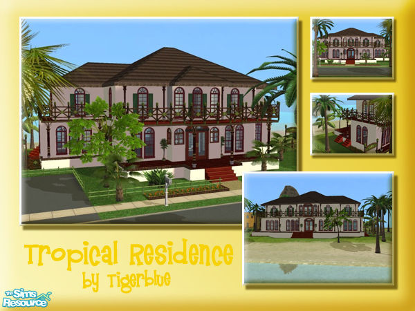 Sims 2 — Tropical Residence by Tigerblue — A luxurious beach house in the tropics. Who wouldn\'t want to live here?! :-)