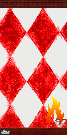 Sims 2 — Red Triangle with Cherry Trim by scfiregirl25 — SCFireGirl Creations