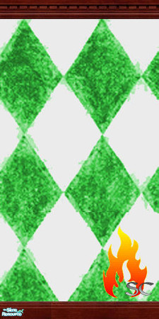 Sims 2 — Green Triangle with Cherry Trim by scfiregirl25 — SCFireGirl Creations