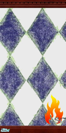 Sims 2 — BlueGray Triangles with Cherry Trim  by scfiregirl25 — SCFireGirl Creations