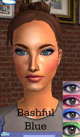 Sims 2 — Bashful Blue Eyeshadow by RockinRobin — Sexy and sophisticated with a hint of blue. Should work with all
