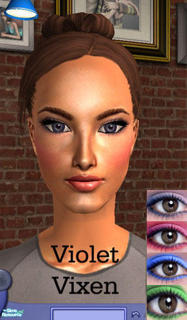 Sims 2 — Violet Vixen Eyeshadow by RockinRobin — Sexy and sophisticated with a hint of violet. Should work with all