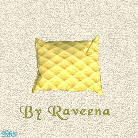 Sims 2 — Quilted Pet Pillow - Maize by Raveena — <strong>UPDATE</strong> Please redownload, both this file and the mesh.