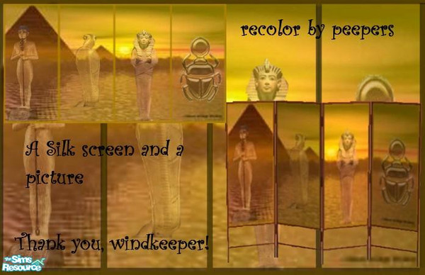 Sims 2 — leslie_egyptian prints  - #249493 Recolo by peepers42 — 4 differently designed screens.. recolored from