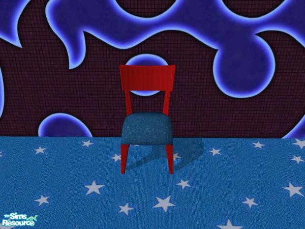 Sims 2 — Oaktowne Dining Chair by dddrake — Royal Blue