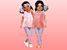 Sims 4 — PrettyinPinkGraphicTees by rebeccalovespierre2 — Two girly graphic t-shirts for your ever-growing bundles of