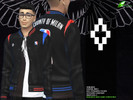 Sims 4 — Marcelo Burlon NBA Jacket by htetmh2 — BASE GAME COMPATIBLE Standalone item 2 Swatches Male, Teen-Adult-Elder