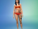 Sims 4 — Rose Leg Tattoo by hexed — A rose tattoo that wraps around the left leg.