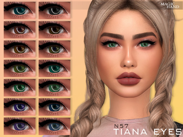 Sims 4 — Tiana Eyes N57 by MagicHand — Realistic eyes for males and females in 18 colors - HQ compatible. Preview - CAS