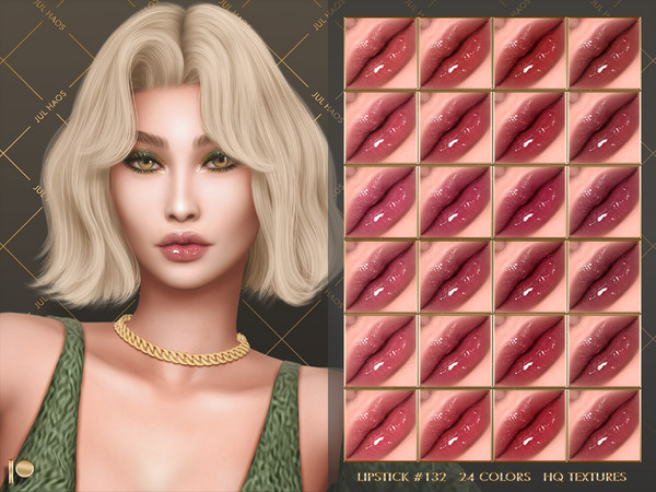 Sims 4 — [PATREON] LIPSTICK #132 by Jul_Haos — - CATEGORY: LIPSTICK - COLORS: 24 - SLIDERS COMPATIBLE - GENDER - FEMALE -