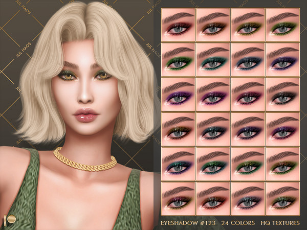 Sims 4 — [PATREON] EYESHADOW #123 by Jul_Haos — - CATEGORY: EYESHADOW - COLORS: 24 - SLIDERS COMPATIBLE - GENDER: FEMALE