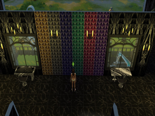Sims 4 — Art Decor Wallpaper by Decaysha — Art deco seamless wallpapers in 6 different colors by Decaysha