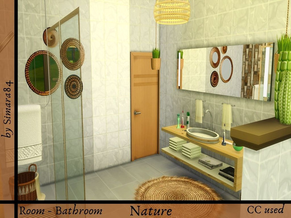 Sims 4 — Bathroom Nature by Simara84 — Room - Bathroom Roomsize: 6x4 Value: 6.910 Wallsize: Medium
