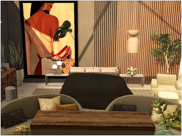 Sims 4 — Bedroom 01 by lotsbymanal — A fancy bedroom with fireplace..