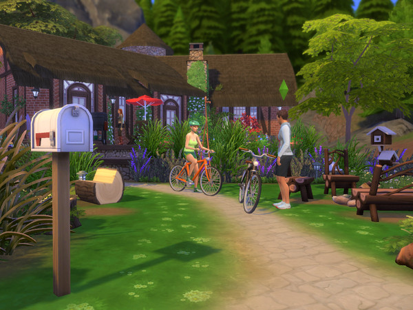 Sims 4 — Small Weekend Cottage no CC by sgK452 — Ideal for couple in love, in love with nature wishing to find themselves