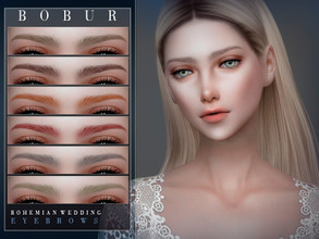 Sims 4 — Bohemian Wedding Eyebrows by Bobur2 — Bohemian Wedding eyebrows for female 16 colors HQ compatible I hope you