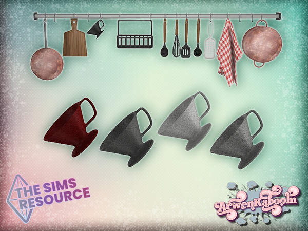 Sims 4 — Elewelds - Cup by ArwenKaboom — Base game cup in 4 recolors. You can find all objects by searching