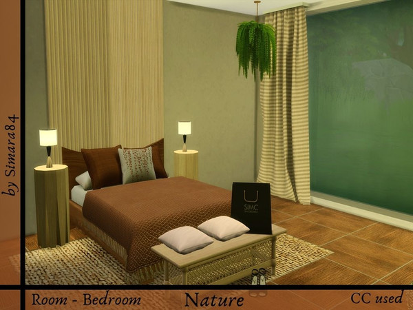 Sims 4 — Bedroom Nature by Simara84 — Wallsize: small Roomsize: 7x7 Value: 8.502
