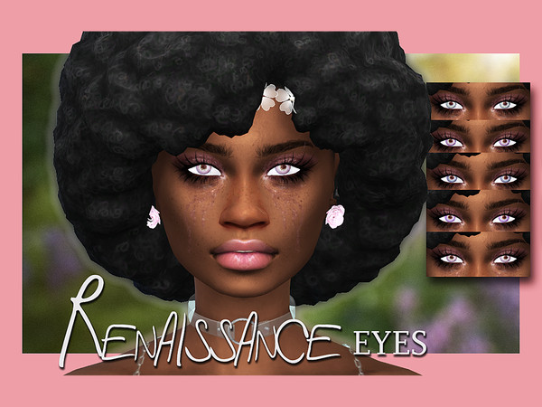 Sims 4 — renaissance eyes by ellvhenan — five swatches of eyes. all ages & genders.