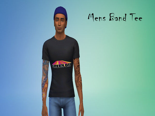 Sims 4 — Band Tees by the_buzzbanator — Mens Band Tees Green Day Foo Fighters Red Hot Chili Peppers Green Day American