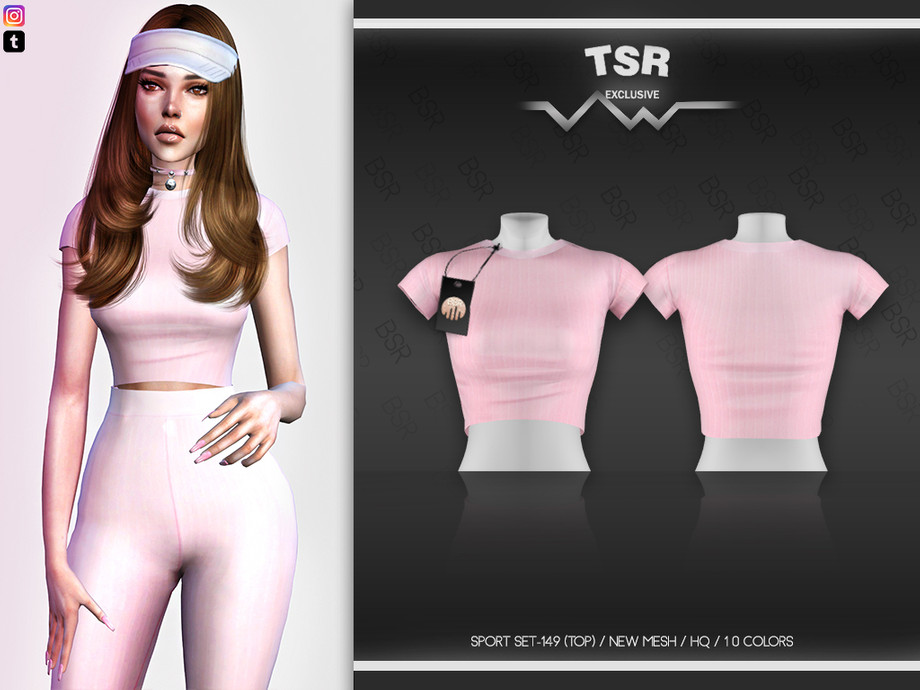 Sims 4 — Sport SET-149 (TOP) BD519 by busra-tr — 10 colors Adult-Elder-Teen-Young Adult For Female Custom thumbnail