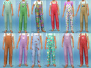 Sims 4 — Child Suspenders - 16 Recolors by tearsforlu — Just some fun recolors for child suspenders from basegame