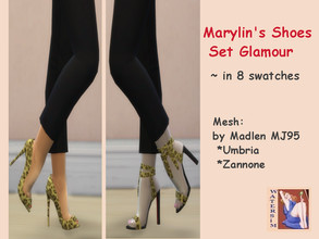 Sims 4 — ws Shoes Peeptoe and Heels Marylins Set - RC by watersim44 — Inspried of Marylin Monroe Vintage Style I have