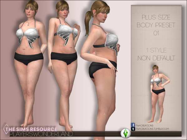 The Sims Resource - Plus Size Body Preset 01