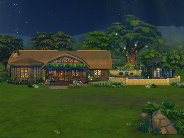 Sims 4 — Cottage Farmhouse (No CC) by XEmmaa2 — No CC Originally built on 2 Olde Mill Lane Lot size: 50x40 Play tested