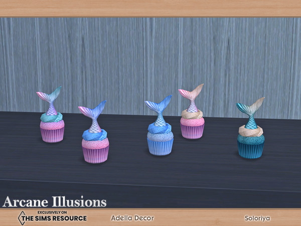 Sims 4 — Arcane Illusions - Adella Decor. Cupcake, v1 by soloriya — Decorative cupcake. Part of Arcane Illusions Adella