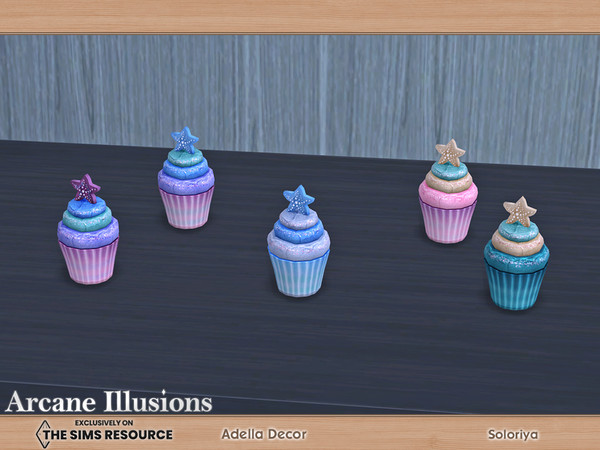 Sims 4 — Arcane Illusions - Adella Decor. Cupcake, v2 by soloriya — Decorative cupcake. Part of Arcane Illusions Adella
