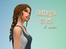 Sims 4 — Cottage Braid by JujuAwesomeBeans — Cottage Living braid with flower accents in 6 new prairie inspired colors.