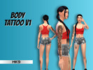 Sims 4 — Body Tattoo V1 by MatheusKR9 — 1 set of tattoos 3 shades. Teen to Elder. Female. Base Game compatible. Custom
