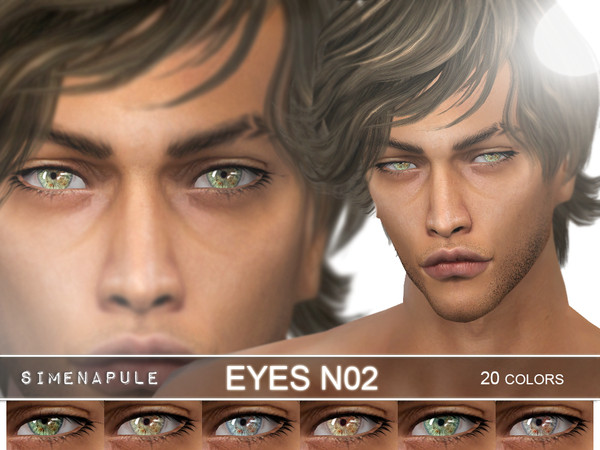 Sims 4 — Eyes N02 by Simenapule — 20 color HQ texture Compatible with HQ Mod