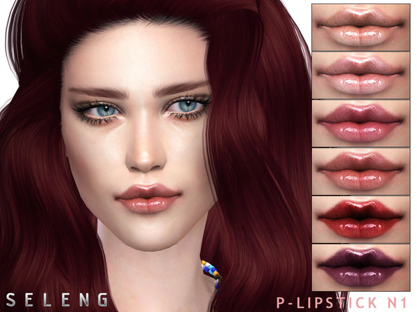 Sims 4 — P-Lipstick N1 [Patreon] by Seleng — The lipstick has 15 colours and HQ compatible. Allowed for teen, young