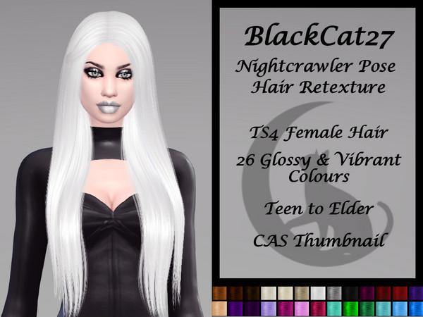 The Sims Resource Blackcat27 Nightcrawler Latte Hair Retexture Mesh