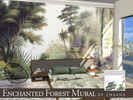 Sims 4 — Enchanted Forest Mural by Zhaana — Decorate your walls with this enchanted forest. A seamless mural on 10 tiles