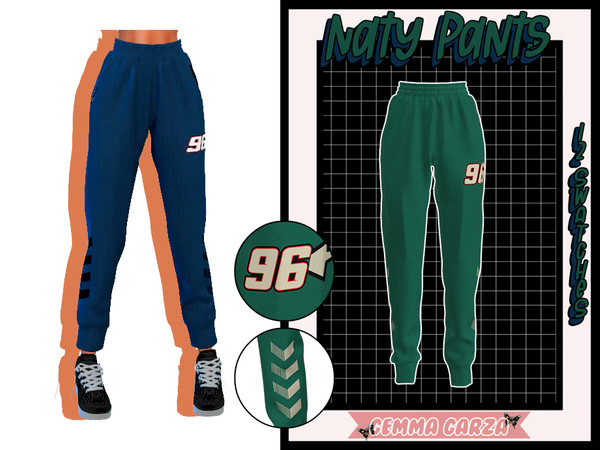Sims 4 — Naty Pants by GemmaGarza — Beautiful Sport Pants. -Comes in 12 swatches -Custom Thumbnail -Female Teen-Elder
