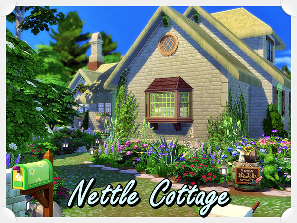 Sims 4 — Nettle Cottage by CowplantGirl — Behind this immensity of trees, hides a cabin with a magnificent garden full of