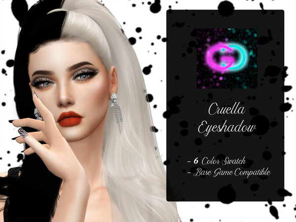 Sims 4 — Cruella Eyeshadow  by Gea_Store — -6 Colors -Base Game Compatible -Eyeshadow category I hope you enjoy!!